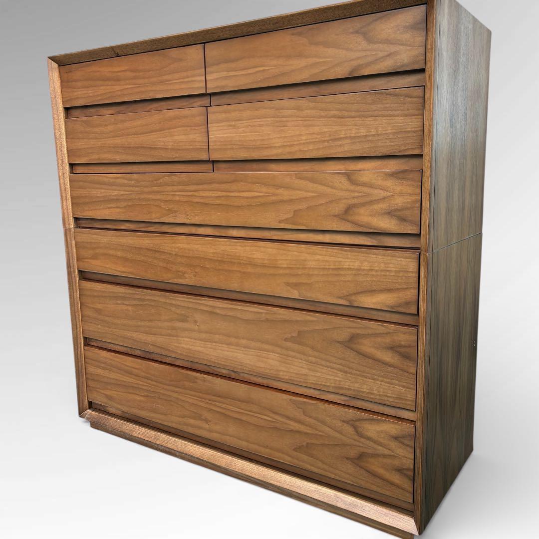 美品　IDC　大塚家具　ウォールナット　6段　チェスト　北欧　タンス