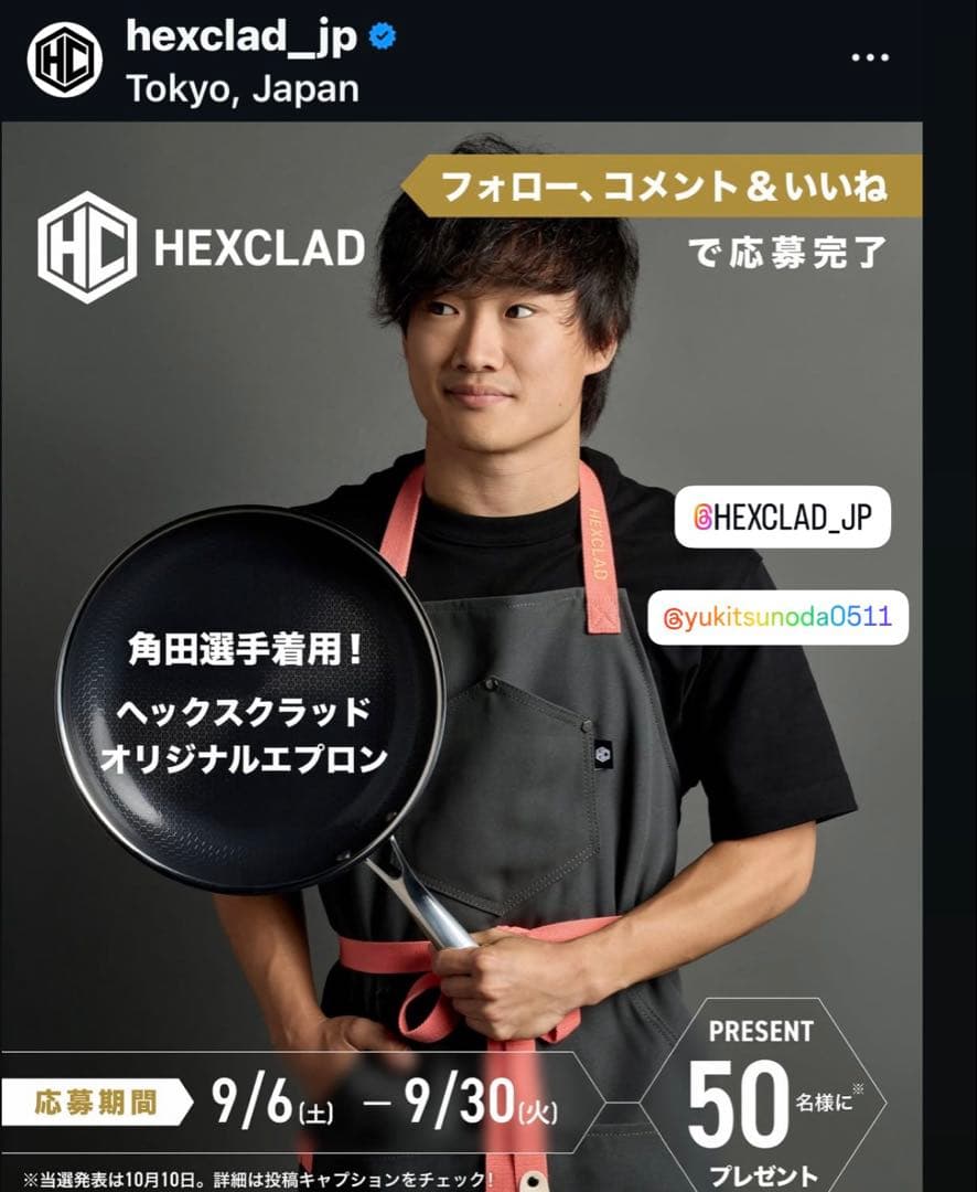 F1 角田裕毅選手　hexladコラボエプロン