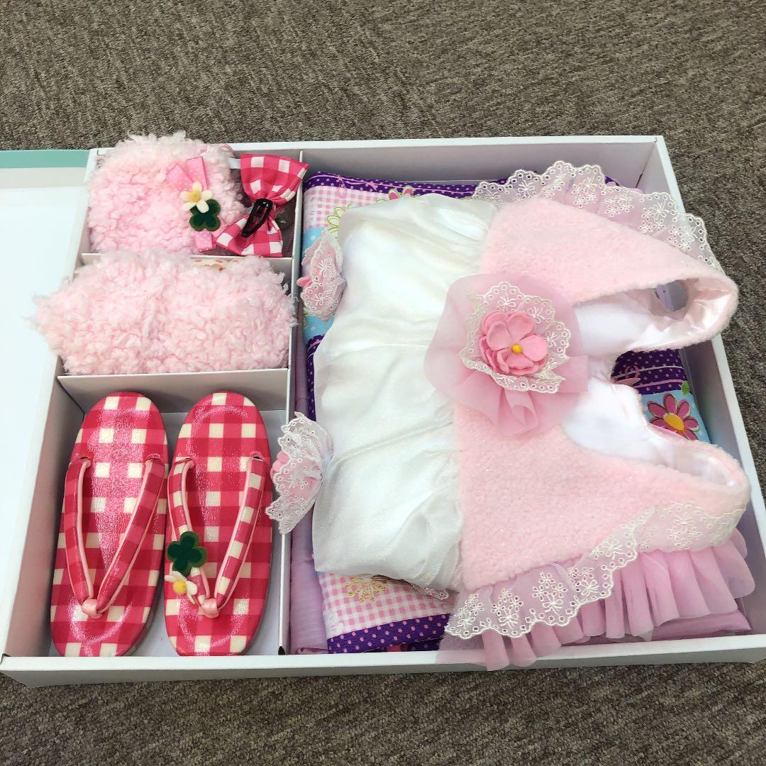 【七五三】ブランド着物 3歳(100cm)被布 スタジオ 撮影 美品 かわいい