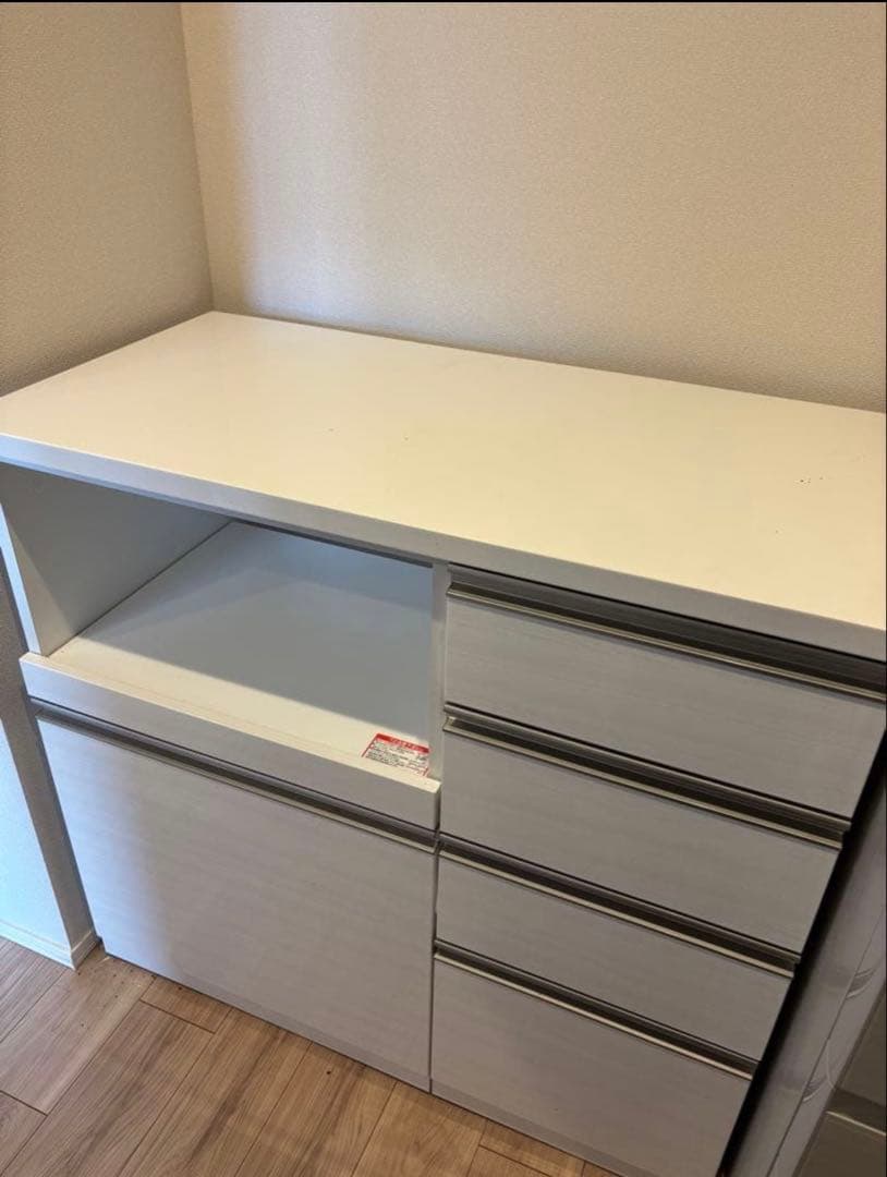 新品時8.2万円 ニトリ リガーレ 幅100cm キッチンボード 白 2022年