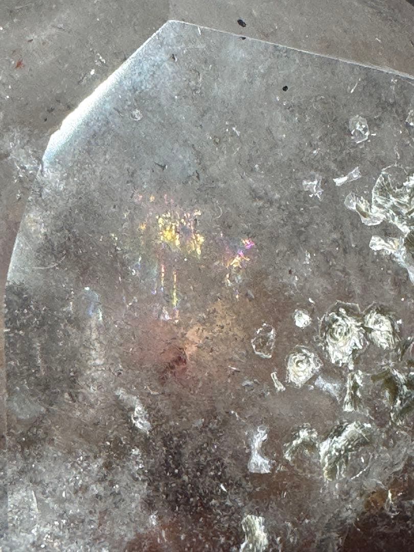 コレクション必見！虹の輝きバイカラースモーキークォーツ BIGダブルポイント