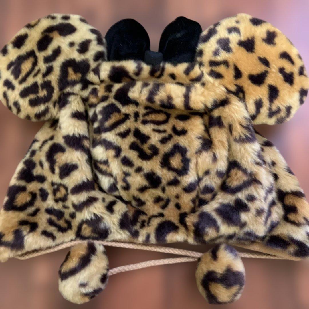 ミニーちゃん ヒョウ柄 ファンキャップ ブラウン - メルカリ