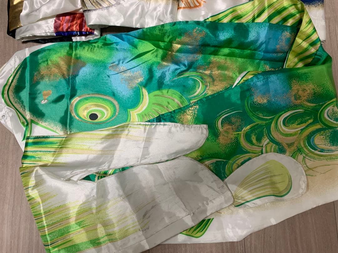 鯉のぼり　使用品　山本寛斎　かぜいろ　1.5Mセット　久月きらめき鯉　こいのぼり