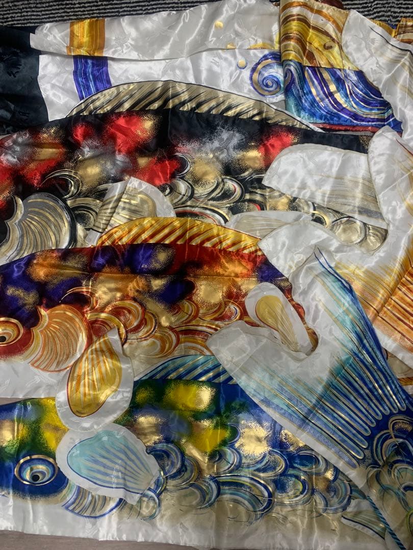 鯉のぼり　使用品　山本寛斎　かぜいろ　1.5Mセット　久月きらめき鯉　こいのぼり