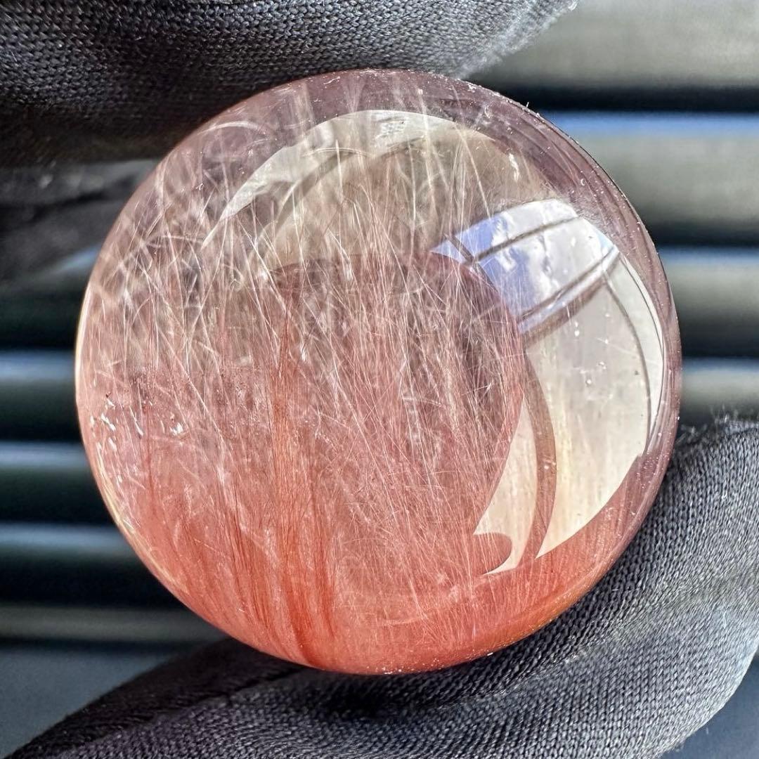 希少❗️極上別格品❗️超美品♡ピンクサゲニティックインクォーツ丸玉スフィアA1301