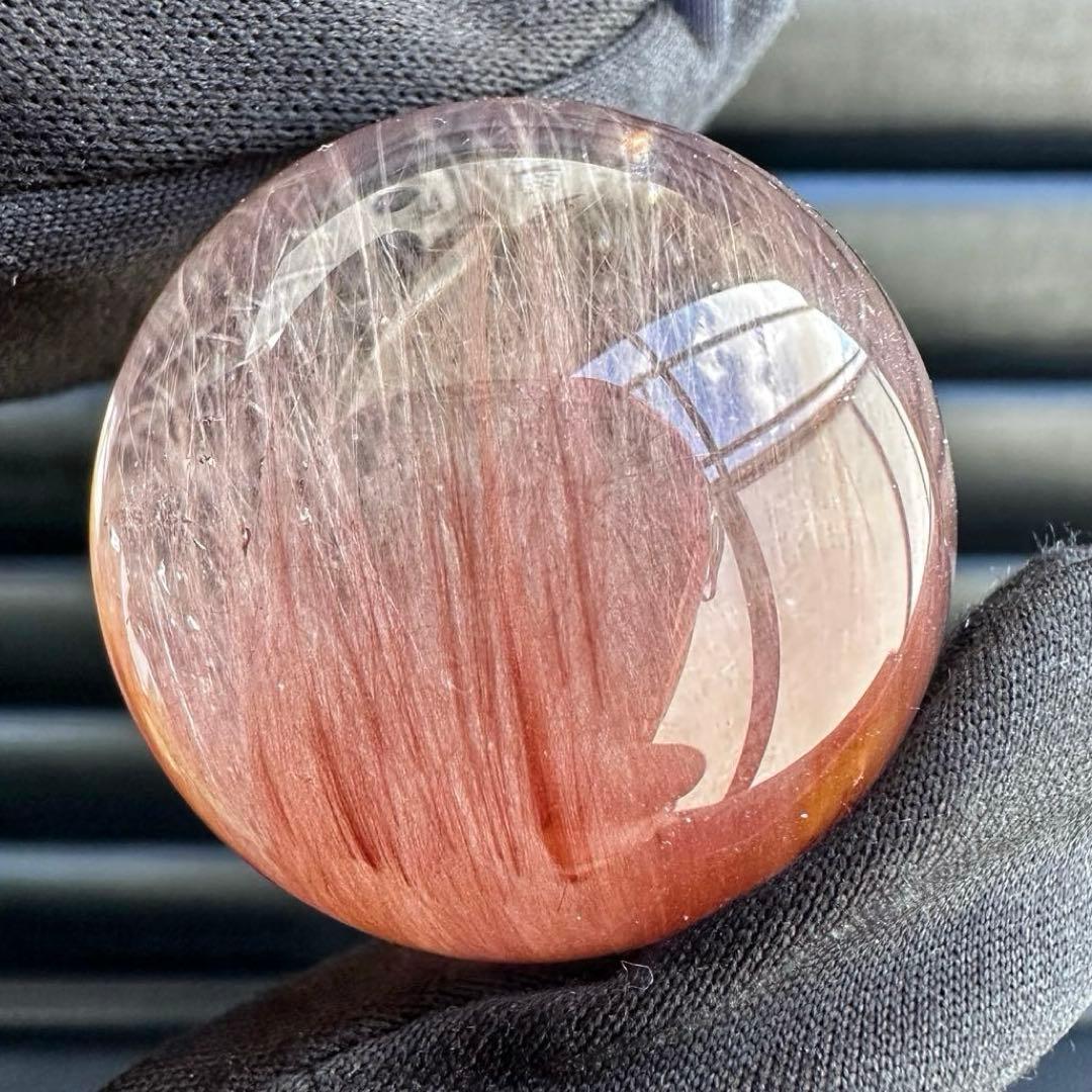 希少❗️極上別格品❗️超美品♡ピンクサゲニティックインクォーツ丸玉スフィアA1301