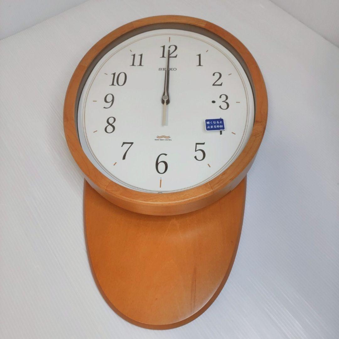 SEIKO電波掛け時計 PH203B 木製振り子 高級アルダー材 正確無比