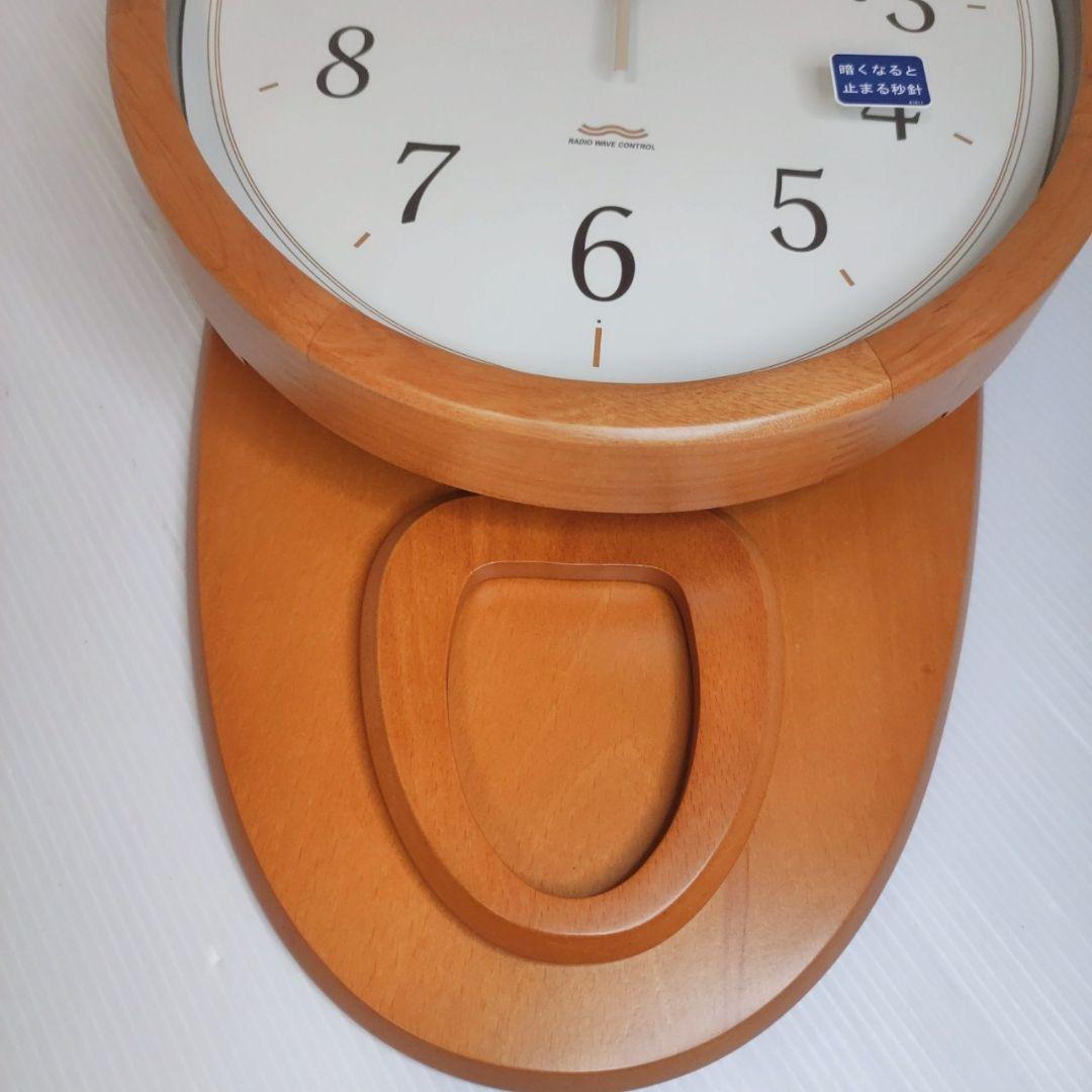 SEIKO電波掛け時計 PH203B 木製振り子 高級アルダー材 正確無比