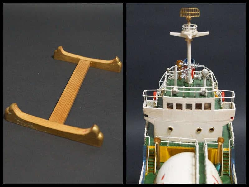 木製漆塗り 伊藤忠プロパン(イトチュー)LPG液化石油ガスタンカー模型