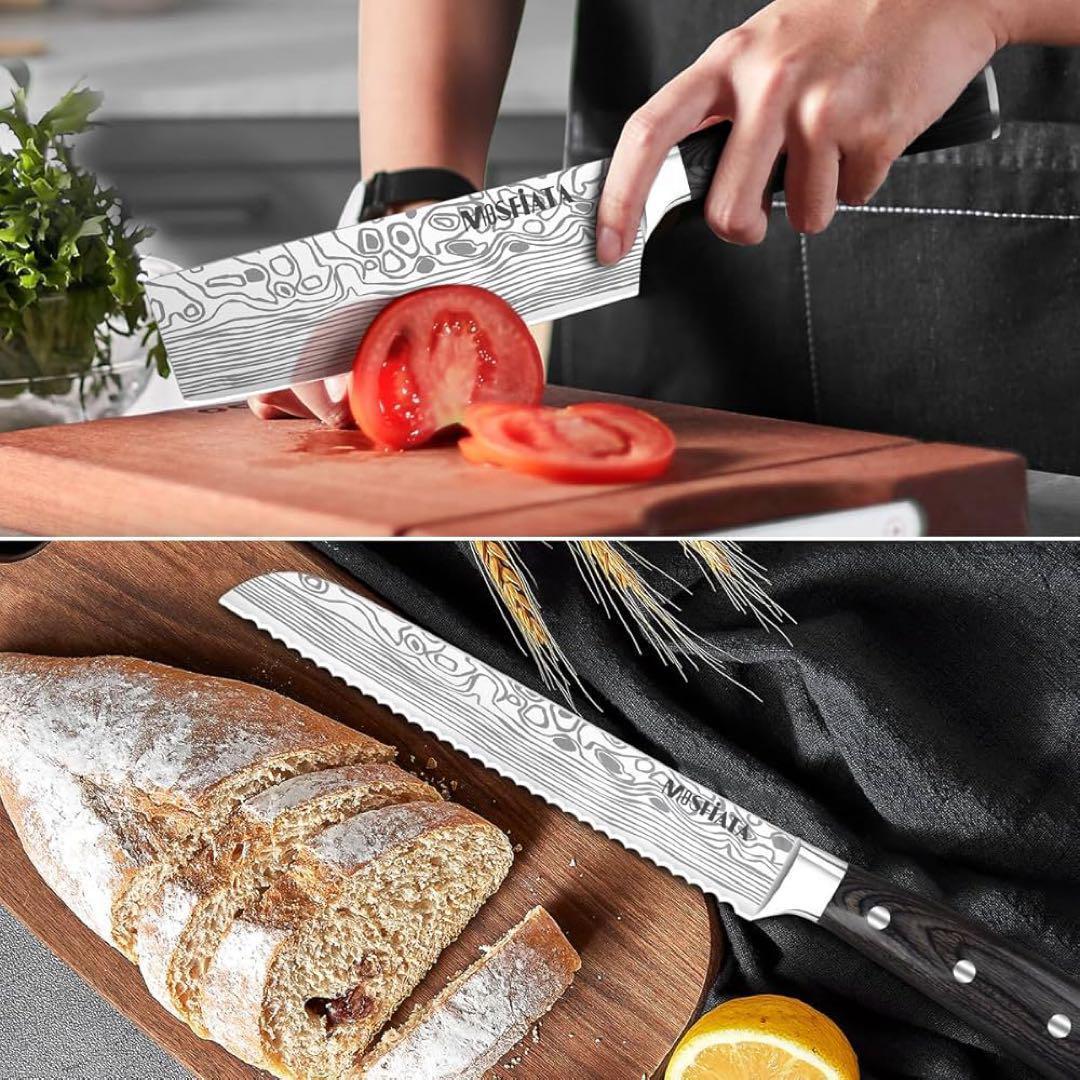 包丁セット - 【牛刀・菜切り包丁・ペティナイフ】5個セット　ステンレス