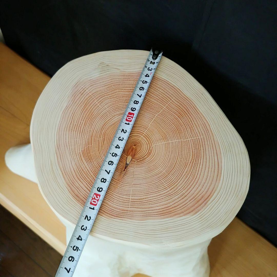 丸太スツール　丸太サイドテーブル　ヒノキ