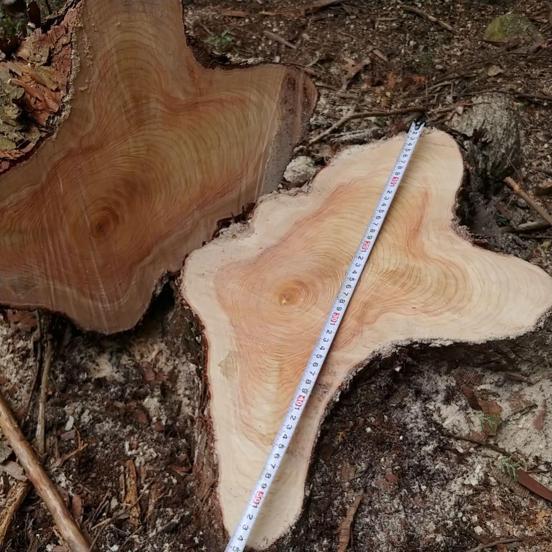 丸太スツール　丸太サイドテーブル　ヒノキ