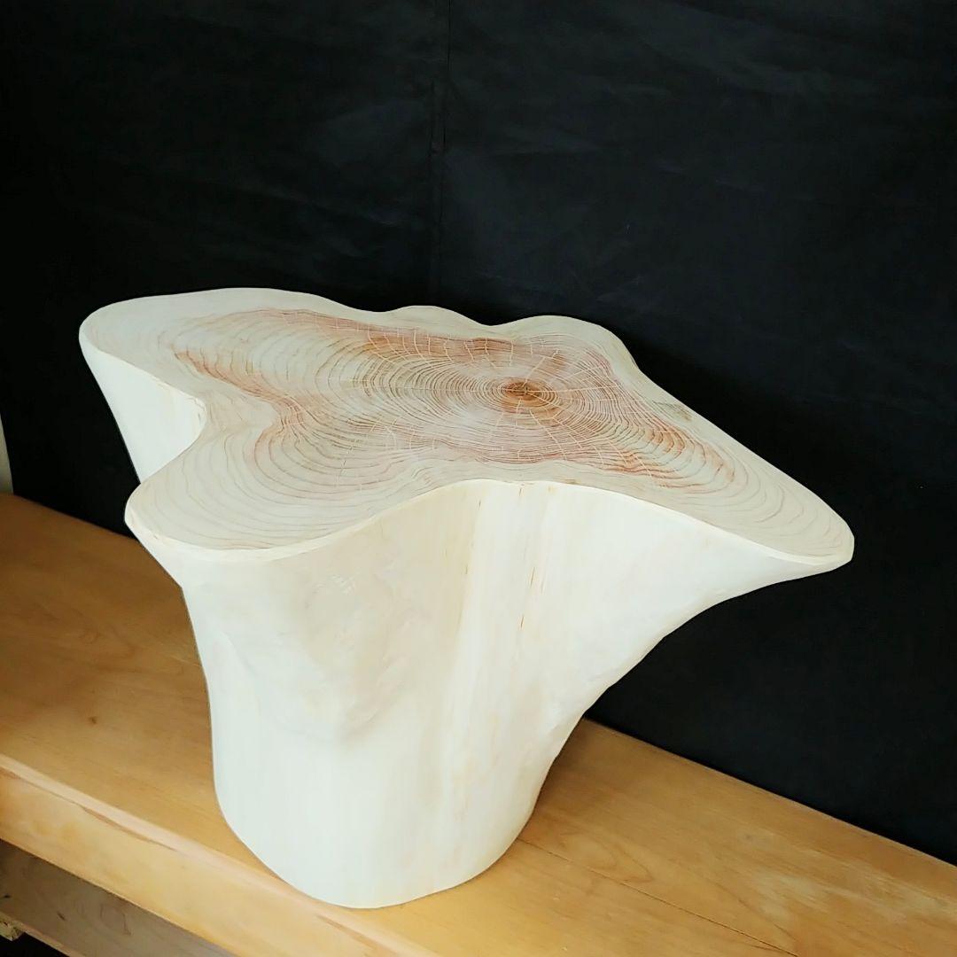 丸太スツール　丸太サイドテーブル　ヒノキ