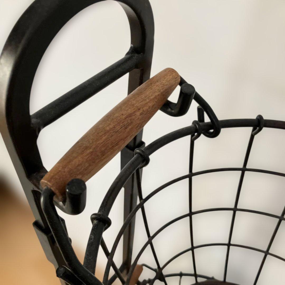 ブラック 3段ワイヤーバスケット