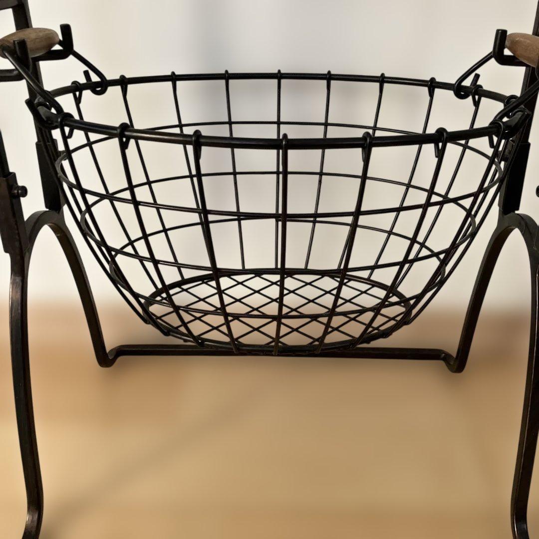 ブラック 3段ワイヤーバスケット