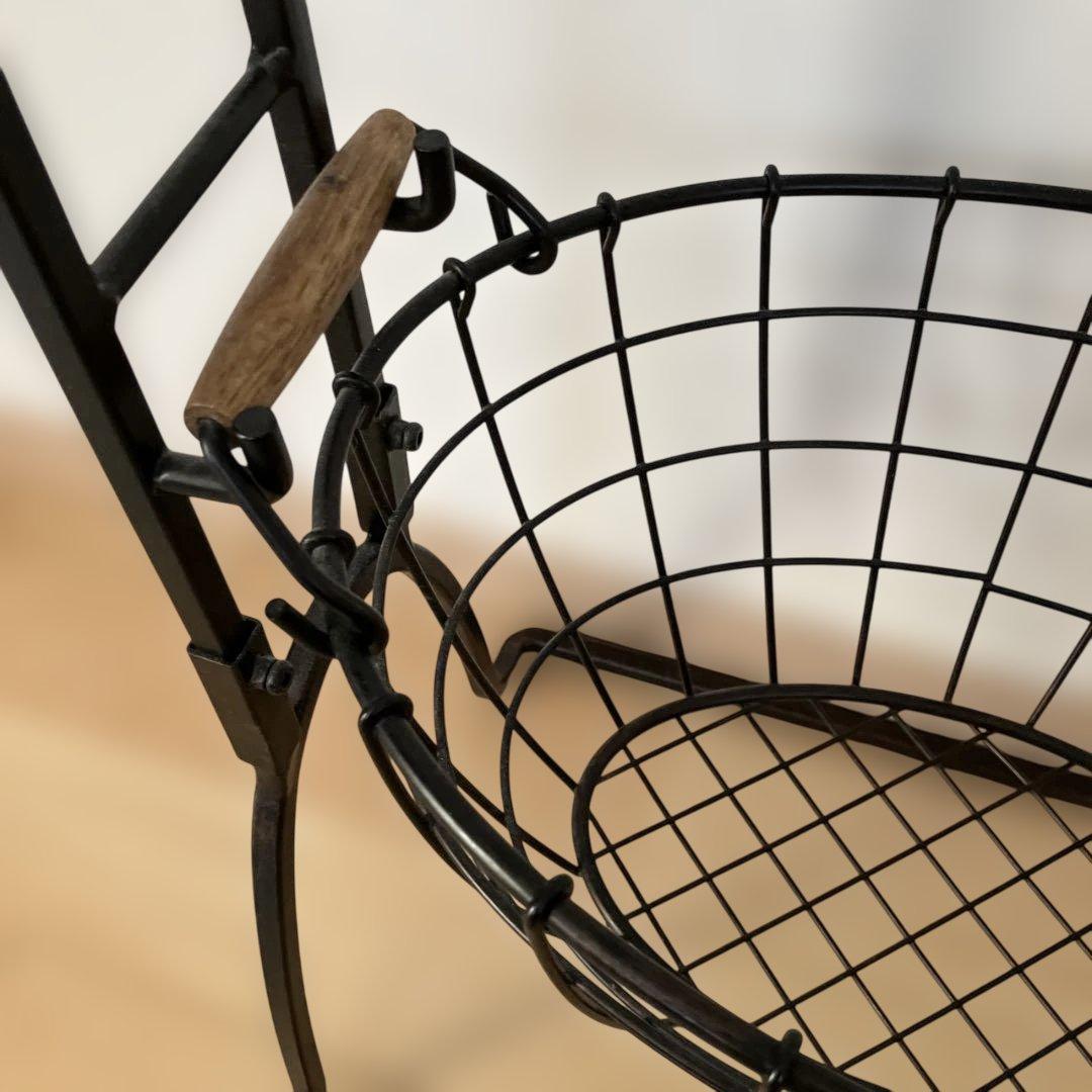 ブラック 3段ワイヤーバスケット