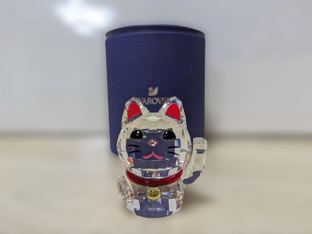 スワロフスキー招き猫 置物