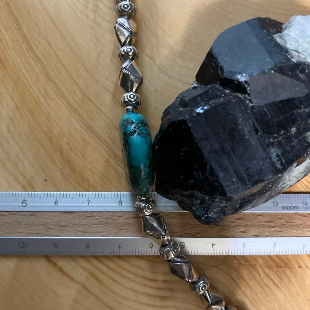 チベット・ターコイズ とカレンシルバーのシルバーブレスレット