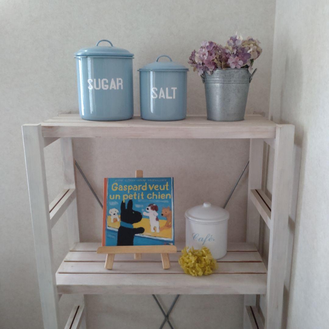 【売約済み】奥行30cm ラック 棚 本棚 シャビー ホワイト スリム