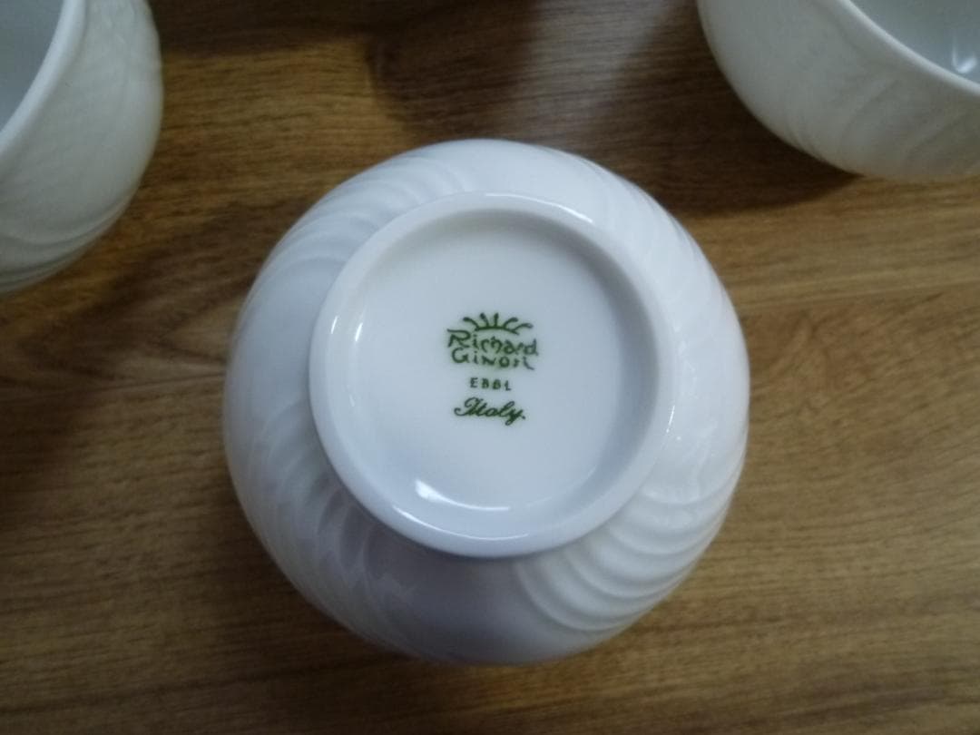 【まり】ジノリ ベッキオホワイト 湯呑x10個と急須