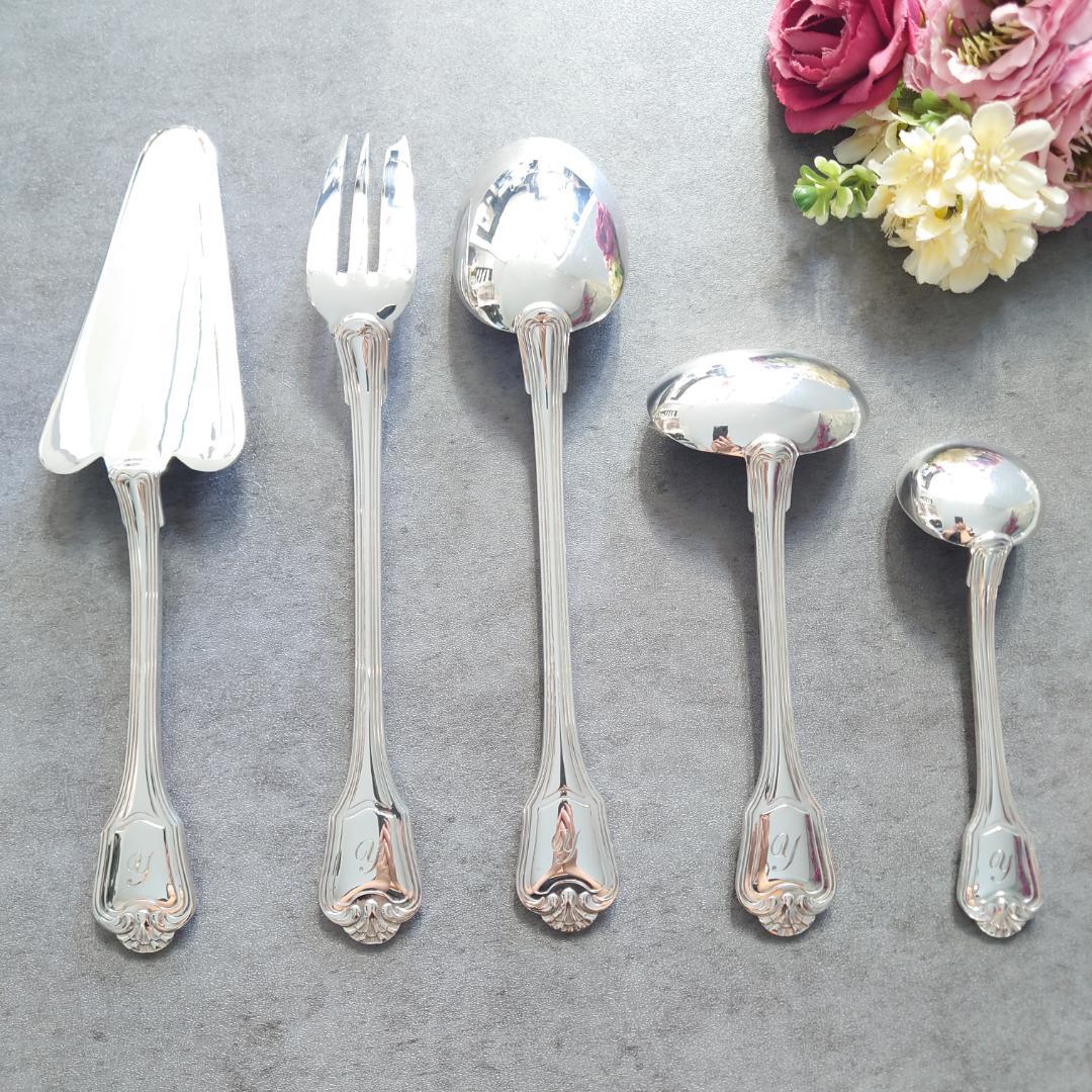 格安 美品 クリストフル ポートロイヤル サービングセット 5点