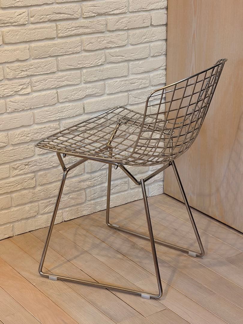★美品★ハリー・ベルトイア　ワイヤーチェア② シルバー ミッドセンチュリー