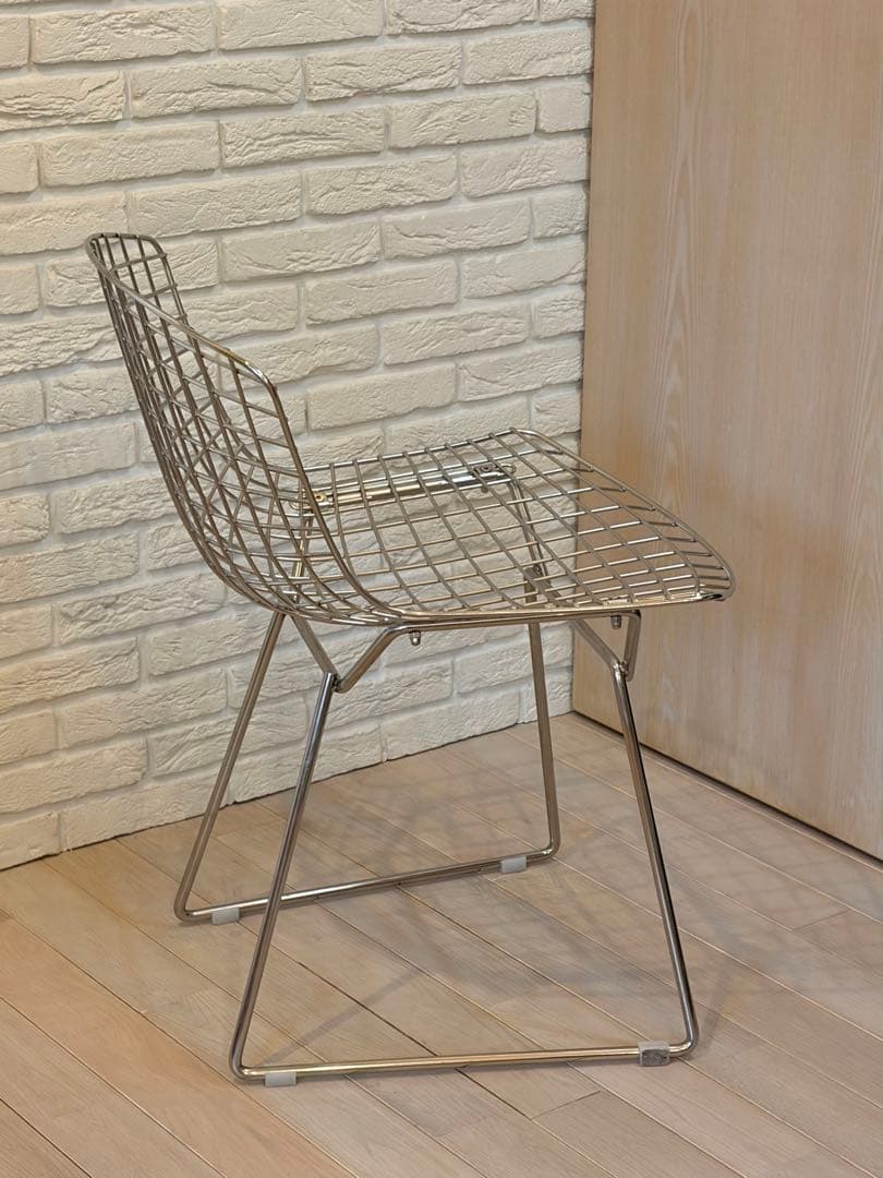 ★美品★ハリー・ベルトイア　ワイヤーチェア② シルバー ミッドセンチュリー