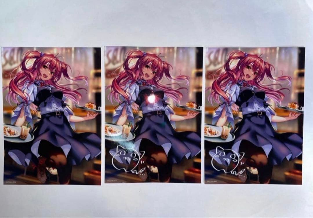 ピロ水 はにかみ彼女 はにかみカフェ ウェイトレスver. ブロマイド 全種