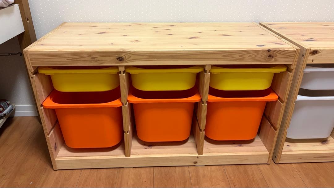【さむすんさん専用】IKEA トロファスト ２個セット　木製おもちゃ箱・収納棚