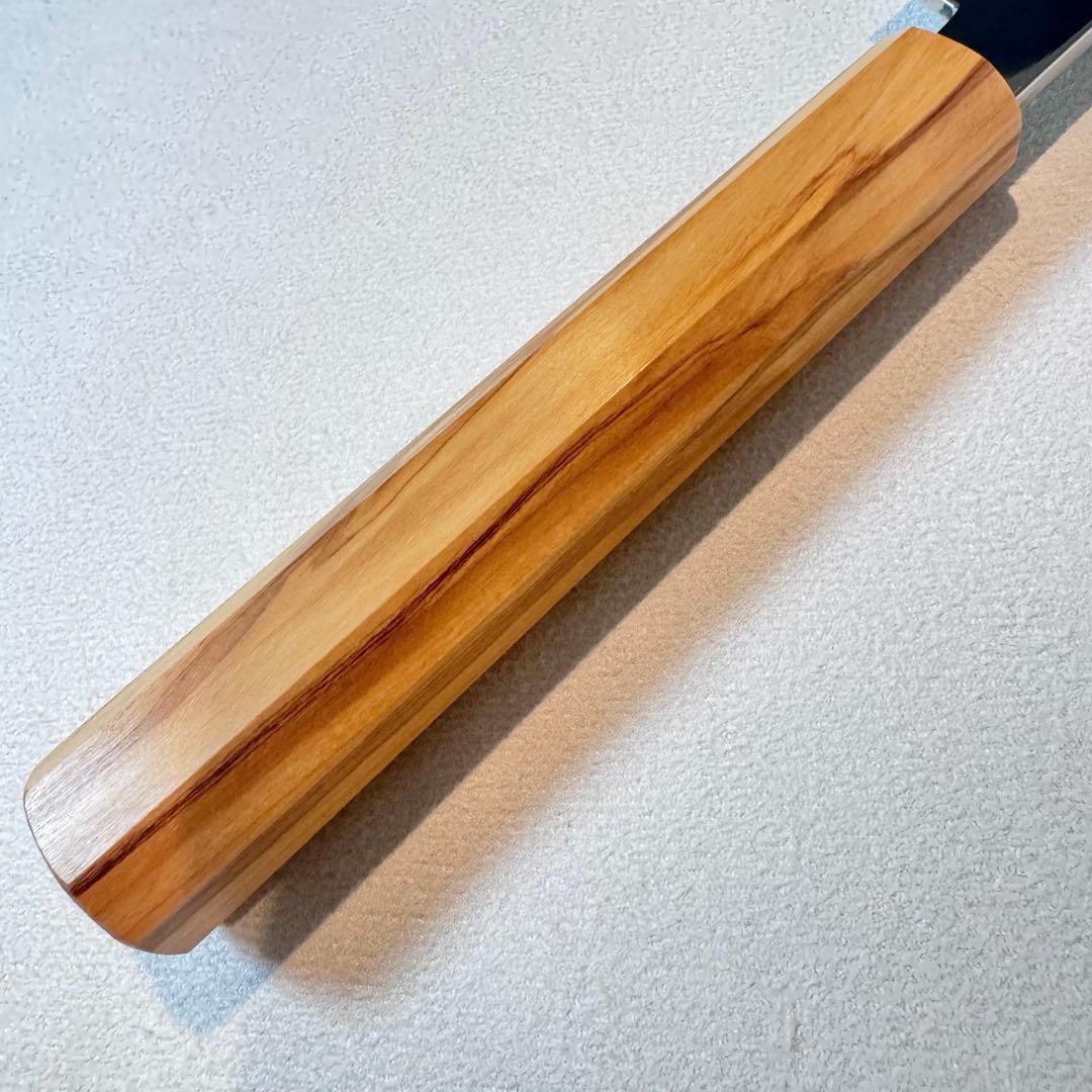 270mm 切付柳刃包丁 鏡面　オリーブ材八角柄 刺身包丁 全鋼