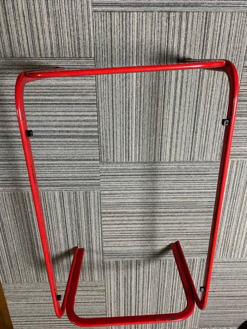 昭和レトロ　ガラステーブル　赤