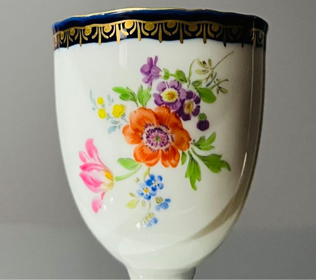 Meissen マイセン/※1級品 Aカンテ 金彩フラワー エッグスタンド C