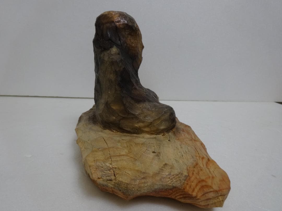 ☆岸野承 座 壬寅 松材 現代アート モダン☆