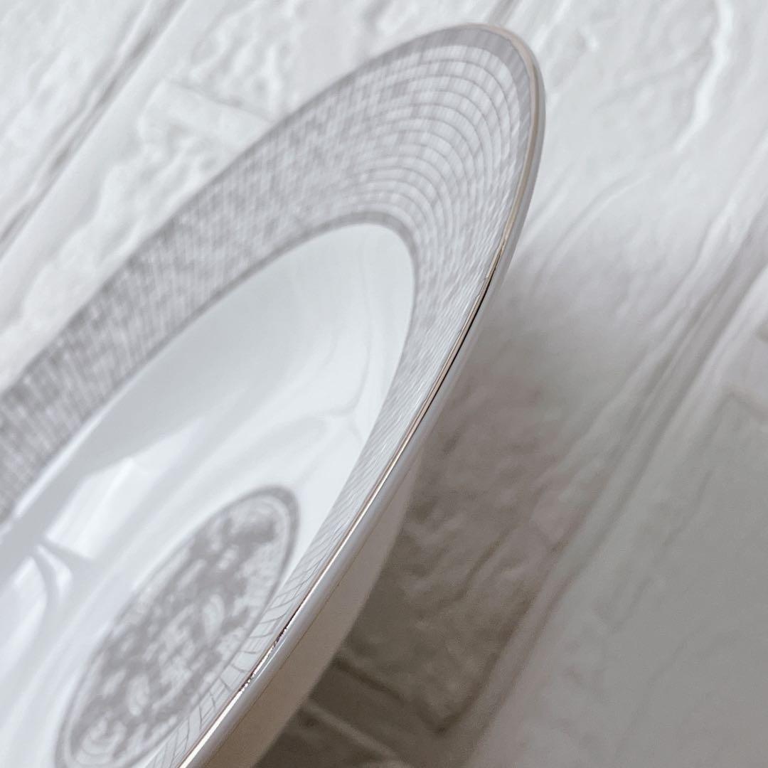 【極美品】エルメス　2枚セット　プラチナモザイク　スーププレート　食器　お皿