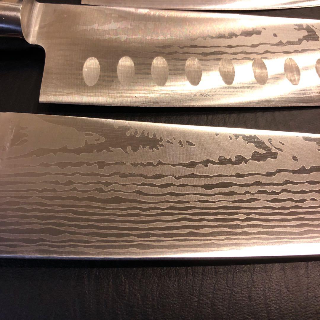 未使用　三徳包丁　ダマスカス　包丁　5本セット