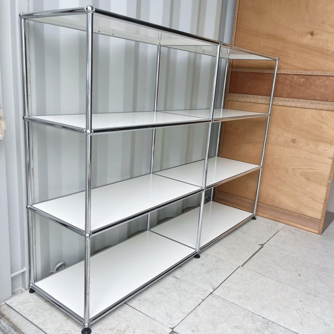 取付無料！USMハラー 2列3段 ピュアホワイトオープンシェルフ サイドボード✨