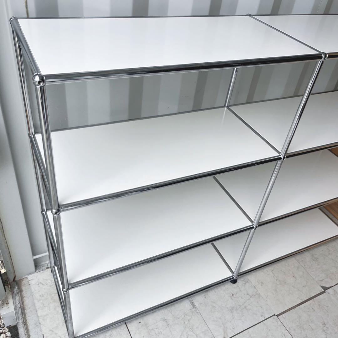 取付無料！USMハラー 2列3段 ピュアホワイトオープンシェルフ サイドボード✨