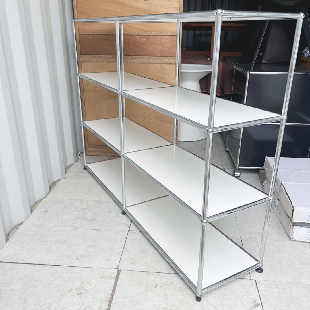 取付無料！USMハラー 2列3段 ピュアホワイトオープンシェルフ サイドボード✨