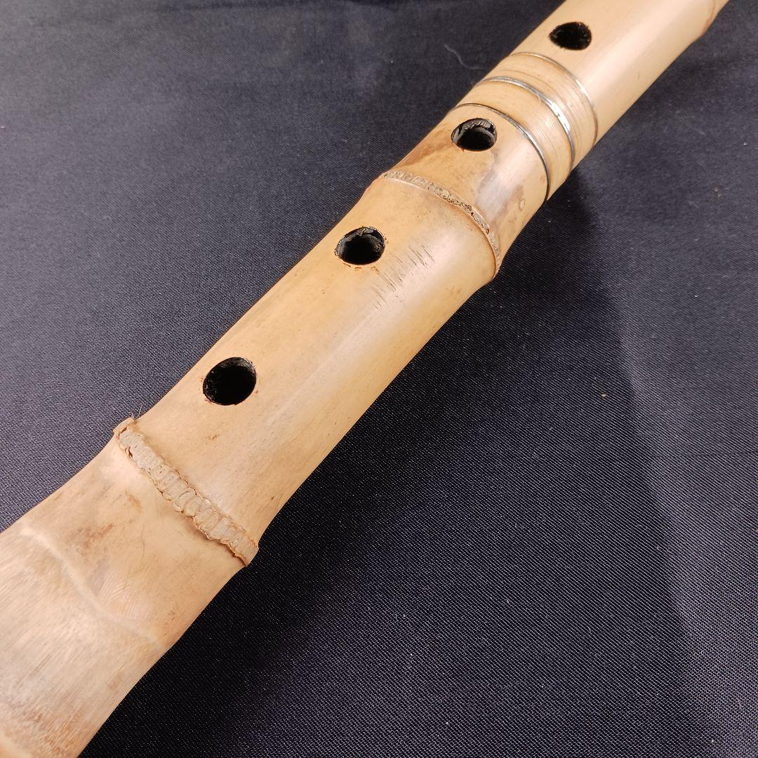 Y3110-8 琴古流 尺八 月童 銀三線 全長42.3㎝ 竹製 - メルカリ