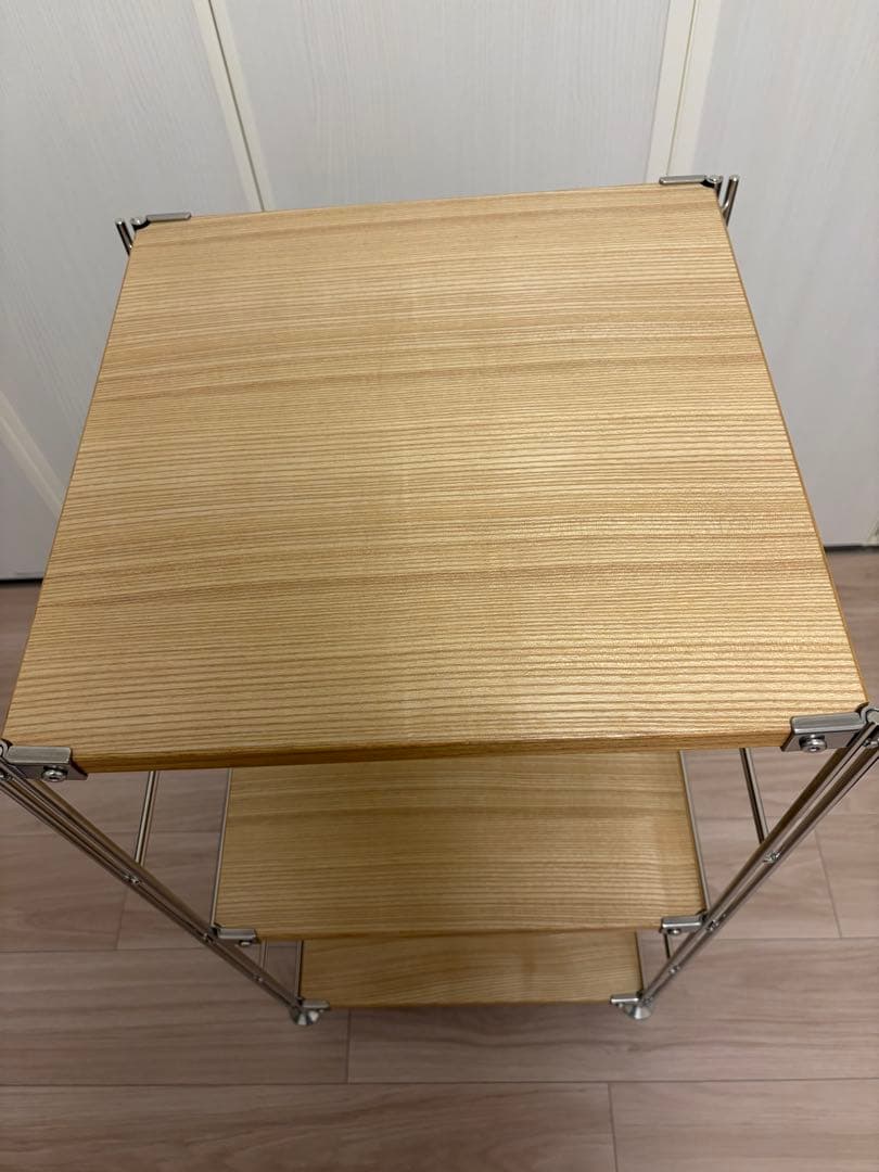 無印良品 ステンレスユニットシェルフ 小 42cm幅タモ材棚