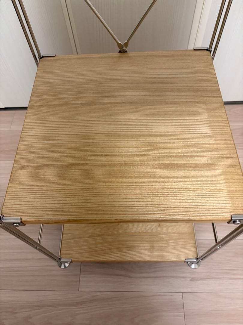 無印良品 ステンレスユニットシェルフ 小 42cm幅タモ材棚