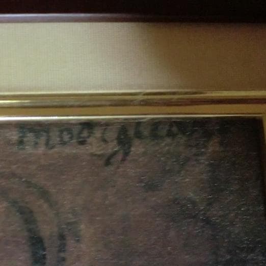 〇油絵：モディリアニ「婦人像：複製画」