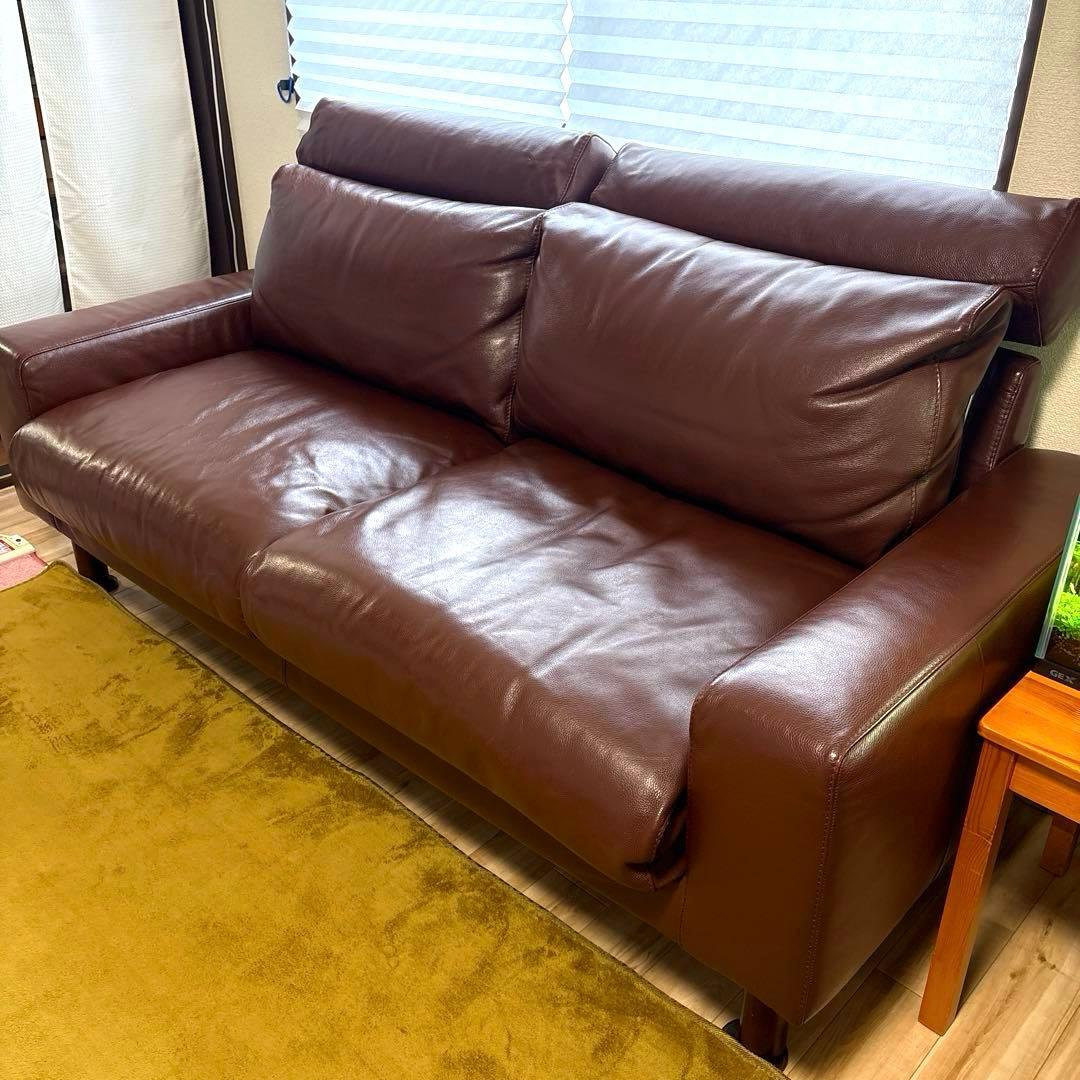 無印良品 革張りフェザーソファ - メルカリ