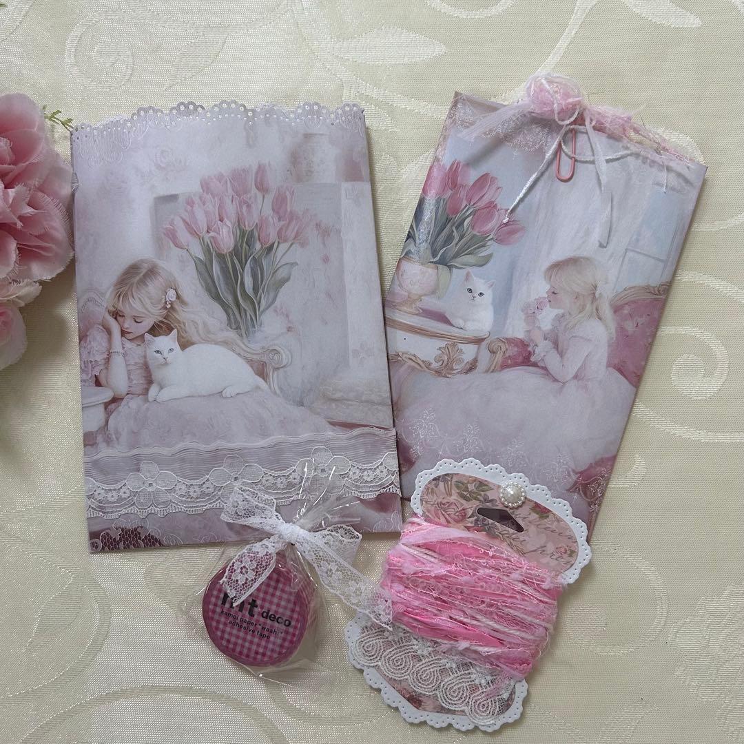 ローデットペーパーバッグ　girl コラージュ素材入り♡