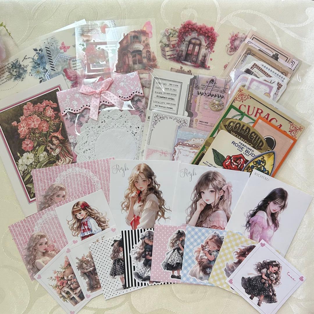 ローデットペーパーバッグ　girl コラージュ素材入り♡