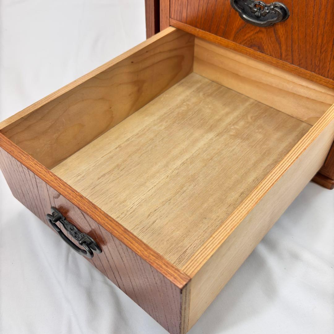 【アンティーク】木製 折りたたみ式 文机 3杯 小箪笥 小物入れ 昭和レトロ