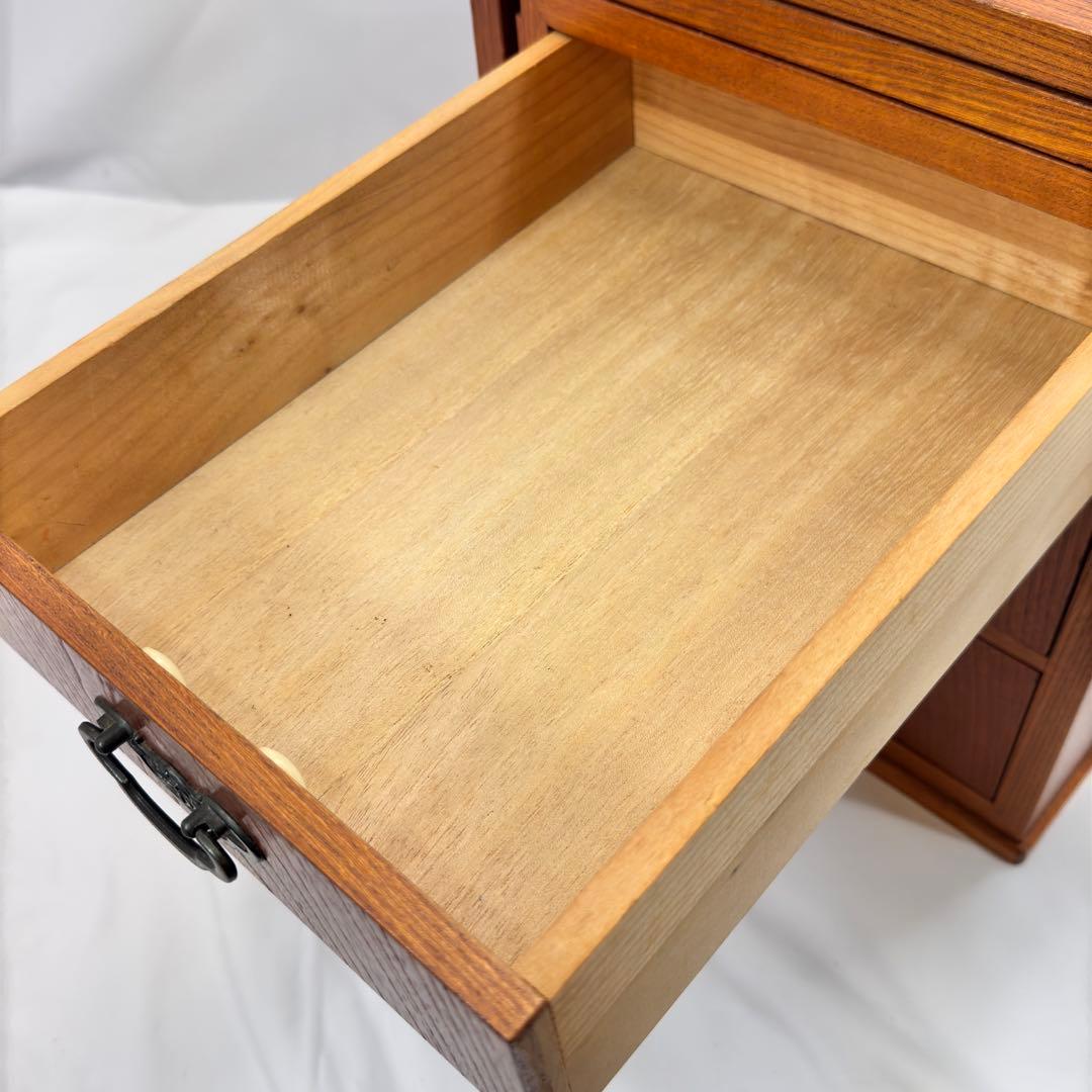 【アンティーク】木製 折りたたみ式 文机 3杯 小箪笥 小物入れ 昭和レトロ