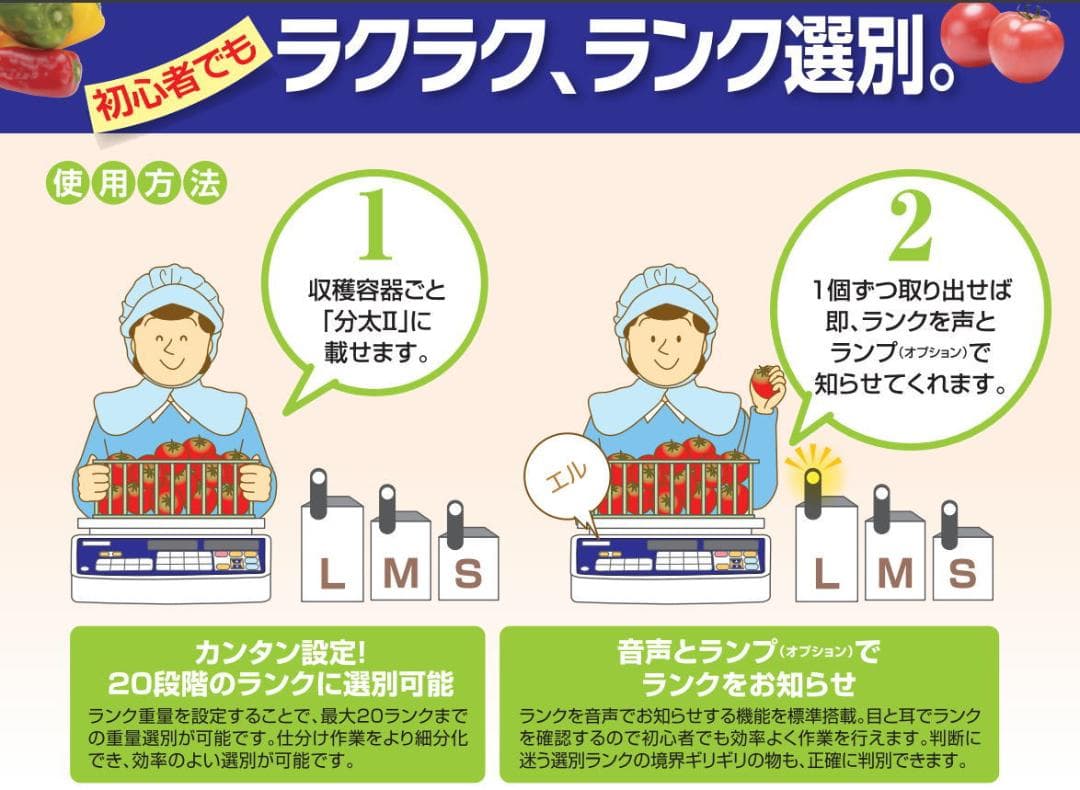 【新品・未開封】宝計機製作所 音声式重量選別機「分太2」 TB-30kg