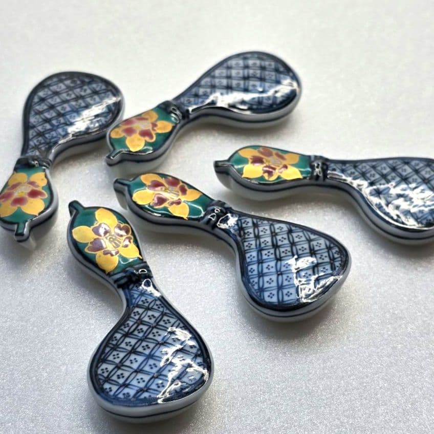 京都 清水焼 平安光泉 箸置 瓢箪 ひょうたん 箸置き 5個セット