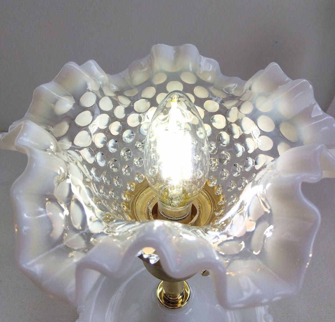 フェントン フレンチ オパールセント ラッフルシェードランプ